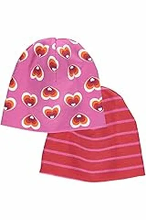 Green Cotton Baby-meisje beanie hoed, , 6 Maanden