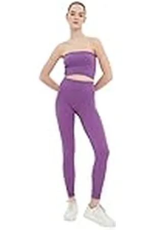 Trendyol Gebreide sportsokken voor dames, yogabroek, paars, medium/large