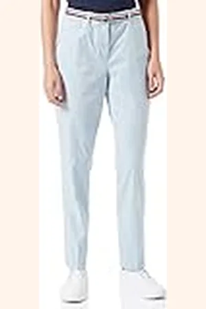 Tommy Hilfiger Dames Hailey Slim Co Tencel Chino broek, , 32W (Regular)