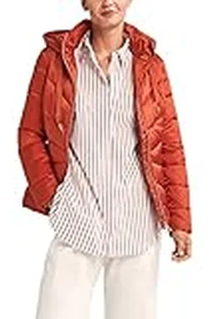 Comma, Jacke Langarm jas met lange mouwen voor dames, 2820 donkerrood, 44 grote maten