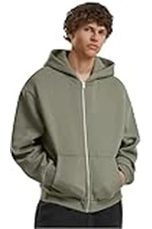 Build Your Brand Fluffy Zip Hoody, herenhoodie met doorlopende ritssluiting, regular fit, , L