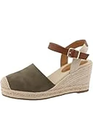 TOM TAILOR Dames 7490730001 sandalen met sleehak, ltkhaki, 41 EU, , 41 EU