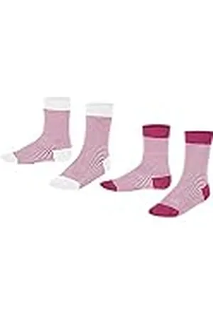 ESPRIT Unisex Kinderen Fine Stripe 2-Pack Biologisch katoen versterkte kindersokken met patroon ademend bont gestreept in 2 paar sokken, meerkleurig (assortiment 0090), 31-34 (2 stuks)