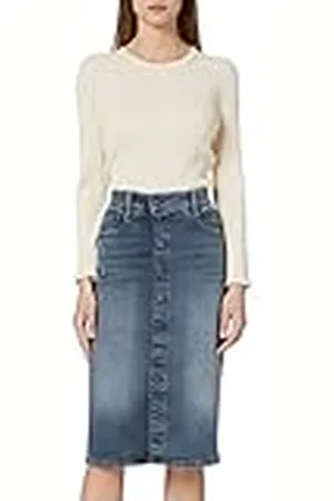 G-Star RAW Noxer Navy Pencil Button Rock Rokken voor dames, Blauw (Worn in Smokey Night D18212-b604-c268), 24