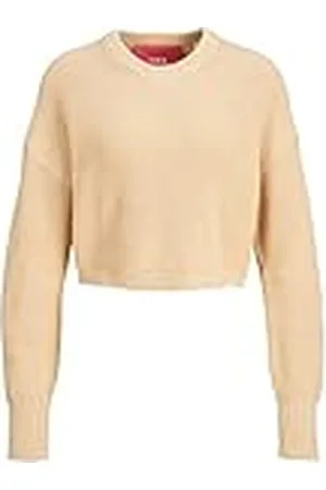 JACK & JONES Jjxx Jxcarlota Ls Twist Cropped Cn Knit Pullover voor dames, , XL
