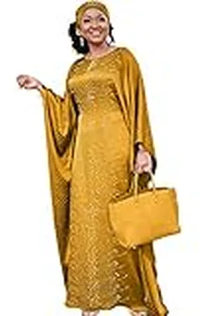 HD Collection Afrikaanse jurken voor dames mode kralen strass kaftan maxi-jurk, , One Size
