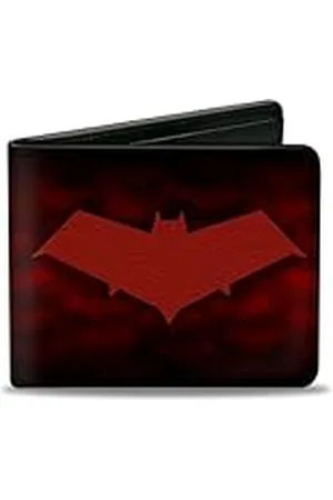 Buckle Buckle Down Heren Pu Bifold Portemonnee - Rood Capuchon Logo/Monogram, Multi kleuren, 4.0" x 3.5"