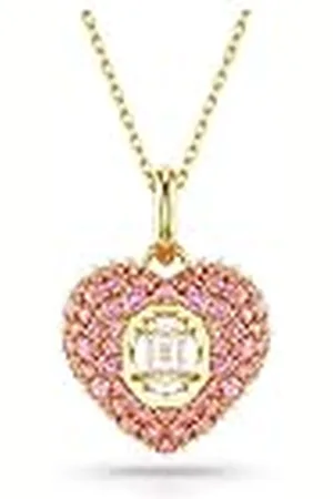 Swarovski Hyperbola Hanger, Octagon-Slijpvorm, Crystal Pearls, Hart, Roze, Goudkleurige Toplaag
