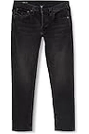 True Religion Heren Marco Jeans, Black Denim, 29W EU, , 29W