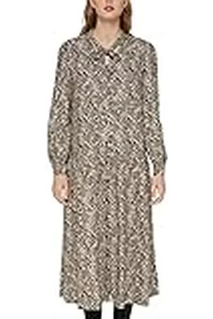ESPRIT Midijurk met slip, LENZING™ ECOVERO ™, zwart, 38