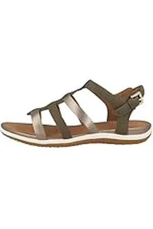 Geox Dames D Vega A Sport Sandaal, Sage/DK Beige 38 EU, , 38 EU