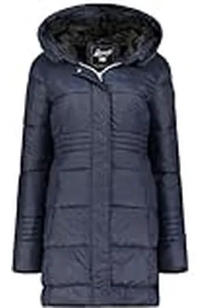 Geographical Norway Deneza Lady Lange parka voor dames, dik, warm, herfst, winter, dunne jas, capuchon, imitatiebont, winddichte jas, elegant donsjack voor dames ( , L), , L
