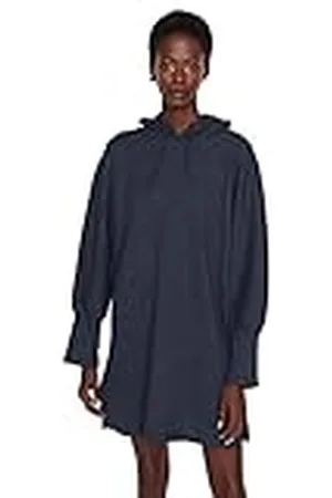 Trendyol Dames Dames Loungewear Regular Fit Shirt Kraag Gebreide Jurk, , S