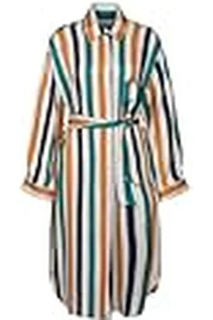 Seidensticker Blousejurk voor dames, met ceintuur, oversized fit, midi-jurk, hemdblousekraag, lange mouwen, 100% viscose, , 42