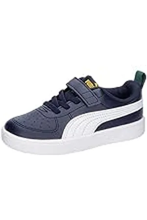 PUMA Rickie AC Inf, uniseks gymschoenen voor kinderen en jongens, Peacoat White, 20 EU