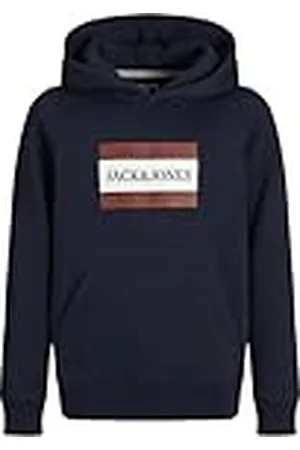 JACK & JONES JACK&JONES JUNIOR Jorfrederiksberg Box Sweat Hood Sn Jnr capuchontrui voor jongens, , 176