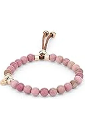 Fynch-Hatton Armband van roestvrij staal, 16 cm, Roestvrij staal, rhodoniet