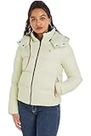 Calvin Klein Jeans Donsjacks voor dames, Groen (Kanariegroen), XXS