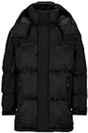 HUGO BOSS Melmus2341 waterafstotende parka voor heren met rode rubberen logo-patch, , S