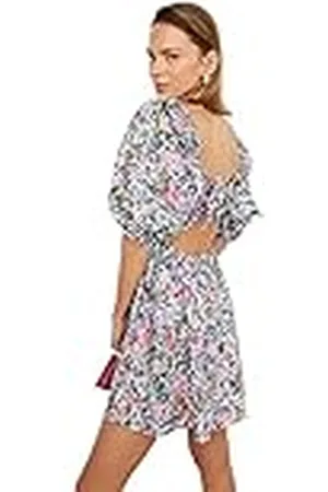 Trendyol Polyester Mix Jurk - Meerdere kleuren - Standaard 38 Meerdere kleuren, Meerkleurig, 64