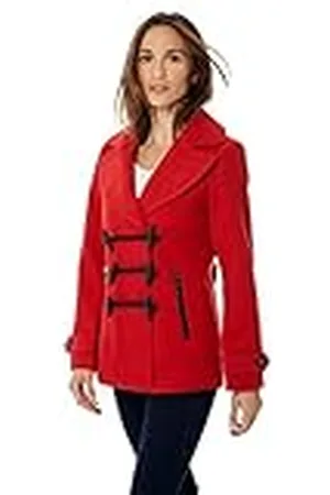 Bonamaison Dames Millitaire Knoop Cropped Coat T-Shirt