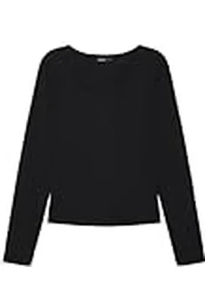 NAME IT Meisjes Nlfnove Ls Deep O-Neck Short Top Noos Shirt met lange mouwen, , 158-164