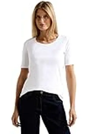 CECIL Dames Style Lena Basic T-shirt Katoen, ., S