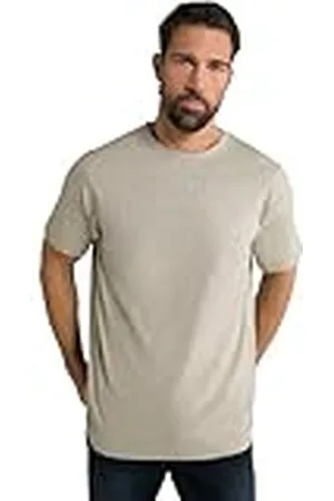 JP 1880 Heren grote maten Menswear L-8XL tot 8XL, T-shirt, JP1880-motief op de borst, basic shirt, ronde hals, puur katoen, 702558, , 4XL