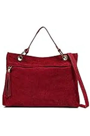 Firenze Artegiani . Alserio schoudertas voor dames, handvat, echt leer, 28 x 7 x 21 cm, kleur: donkerrood, , Utility
