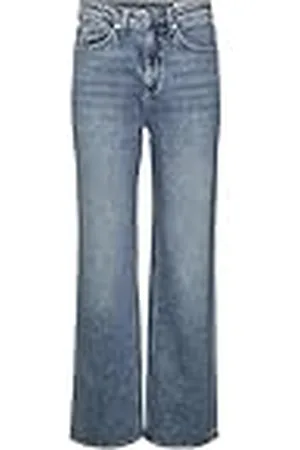 VERO MODA VMTESSA damesjeans met wijde snit, hoge taille, wijd gesneden jeans, (medium blue denim), 27W / 32L