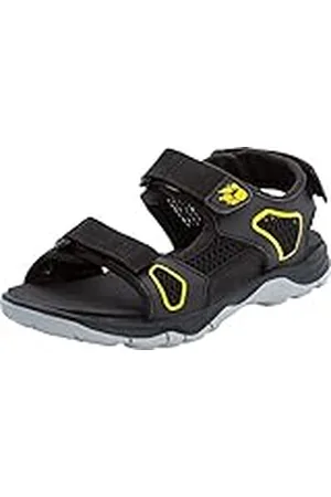 Jack Wolfskin Uniseks Kind TARACO BEACH SANDAL K , Zwart / burly Geel XT, 34 EU