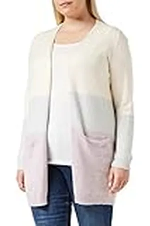 ONLY Dames gebreide jas Queen lange cardigan 15158746 ecru/jadelite/Woodrose M, , M