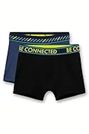 Sanetta Super Black Hipshorts voor jongens, in comfortabele dubbelverpakking, kleuren blauw en , , 140