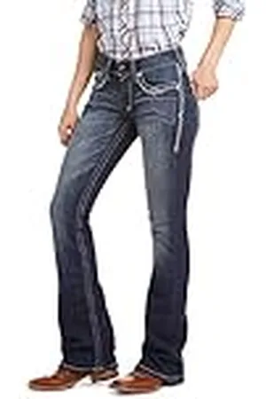 Ariat Dames R.e.a.l. Mid Rise Bootcut Jean, Marine, 33W / 33L