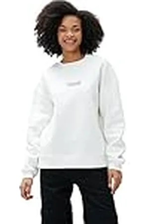 Koton Dames Ribbed Long Sleeve Slogan Printed Crew Neck Sweatshirt, , S