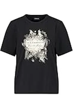 Taifun Dames 271053-16414 T-shirt, zwart patroon, 38