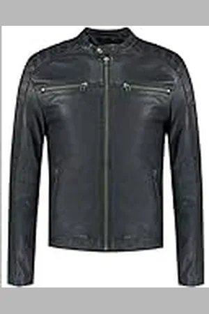 GOOSECRAFT Herenjack 965 Leather Jacket, zwart, XS, , XS