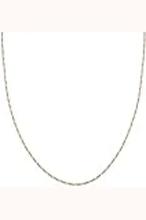 Elli Basic Figaro-ketting voor dames, klassiek in 925 sterling zilver, 40 cm, Sterling zilver, Zonder