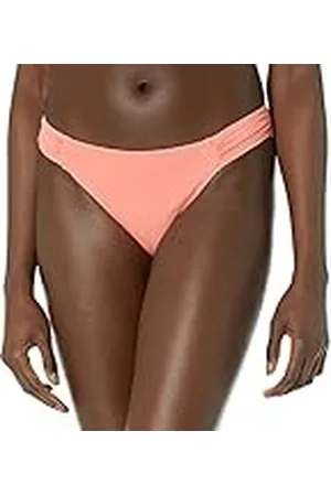 Amazon Bikinibroekje met zijlipjes voor dames, koraalroze, groot