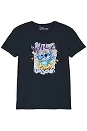 Disney Wild for Spring Stitch BODLILOTS013 T-shirt voor jongens, marineblauw, maat 06 jaar, , 6 Jaren