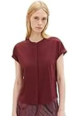 TOM TAILOR TOM KLEERMAKER basic damesblouse met korte mouwen