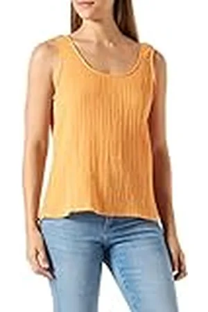Ichi IAFOXA tanktop voor dames met schouderbandjes/cami shirt, 151058/Radiant Yellow, M