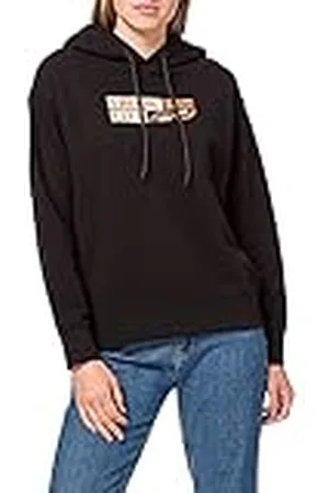 Scotch&Soda Dames hoodie van biologische katoenmix met grafische print capuchontrui, , XS