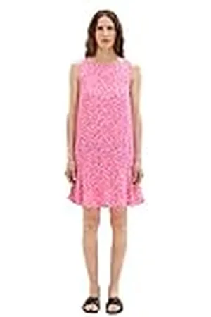 TOM TAILOR Dames 1037234 jurk, 31745-Pink Geo Design, 40, , 40