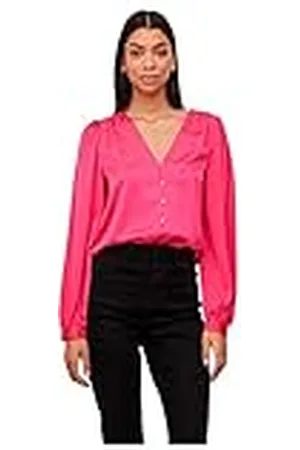 VILA Dames Viellette V-hals L/S Shirt/Su-Noos Blouse, , 42