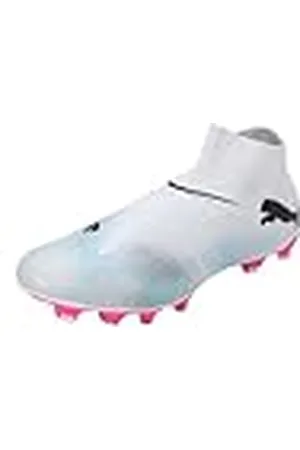 PUMA Future 7 Match+ Ll Fg/Ag voetbalschoen voor heren, Wit Zwart Poison Roze, 44.5 EU