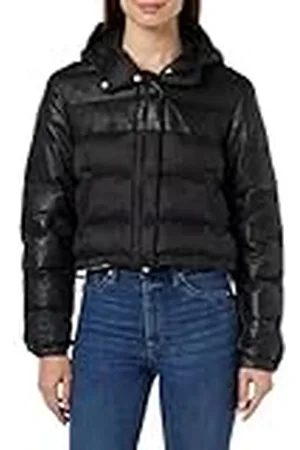 Freaky Nation Dames Soft Star-FN leer-/textielmixjas, zwart/zwart, XXL, , XXL