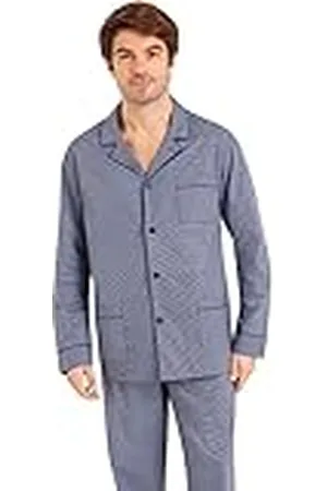 Eminence Pyjama-set voor heren, lang, ketting en schot 7U42 - Chevron, , 3XL