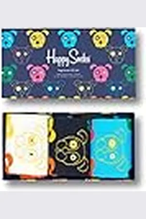Happy Socks 3-Pack Mixed Dog Socks Gift Set, Kleurrijke en Leuke, Sokken voor Dames en Heren, (41-46)