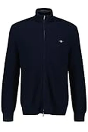 GANT Katoen Micro Textured Zip Cardigan, , S